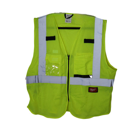 Milwaukee 48-73-5112 Class 2 High Visibility Yellow Mesh Safety Vest - L/XL