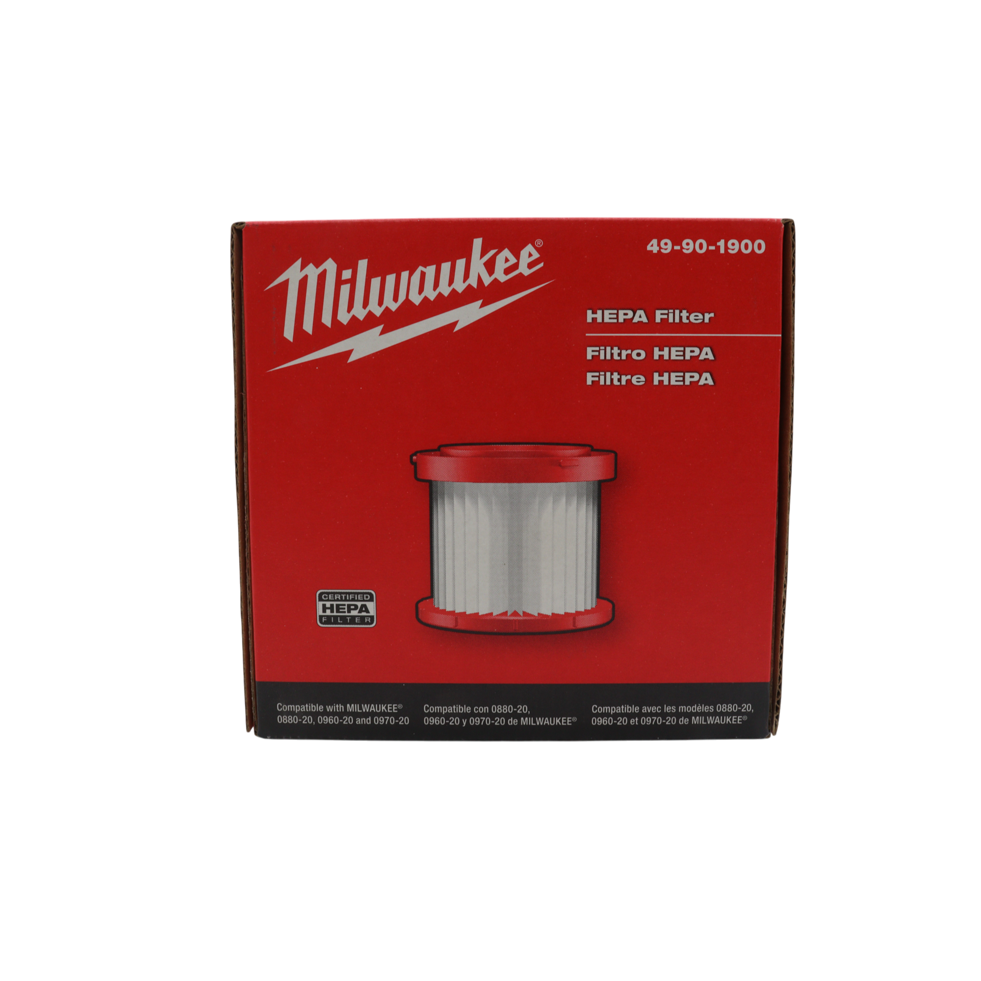 Milwaukee 49-90-1900 Certified HEPA Filter for Milwaukee Shop Vac