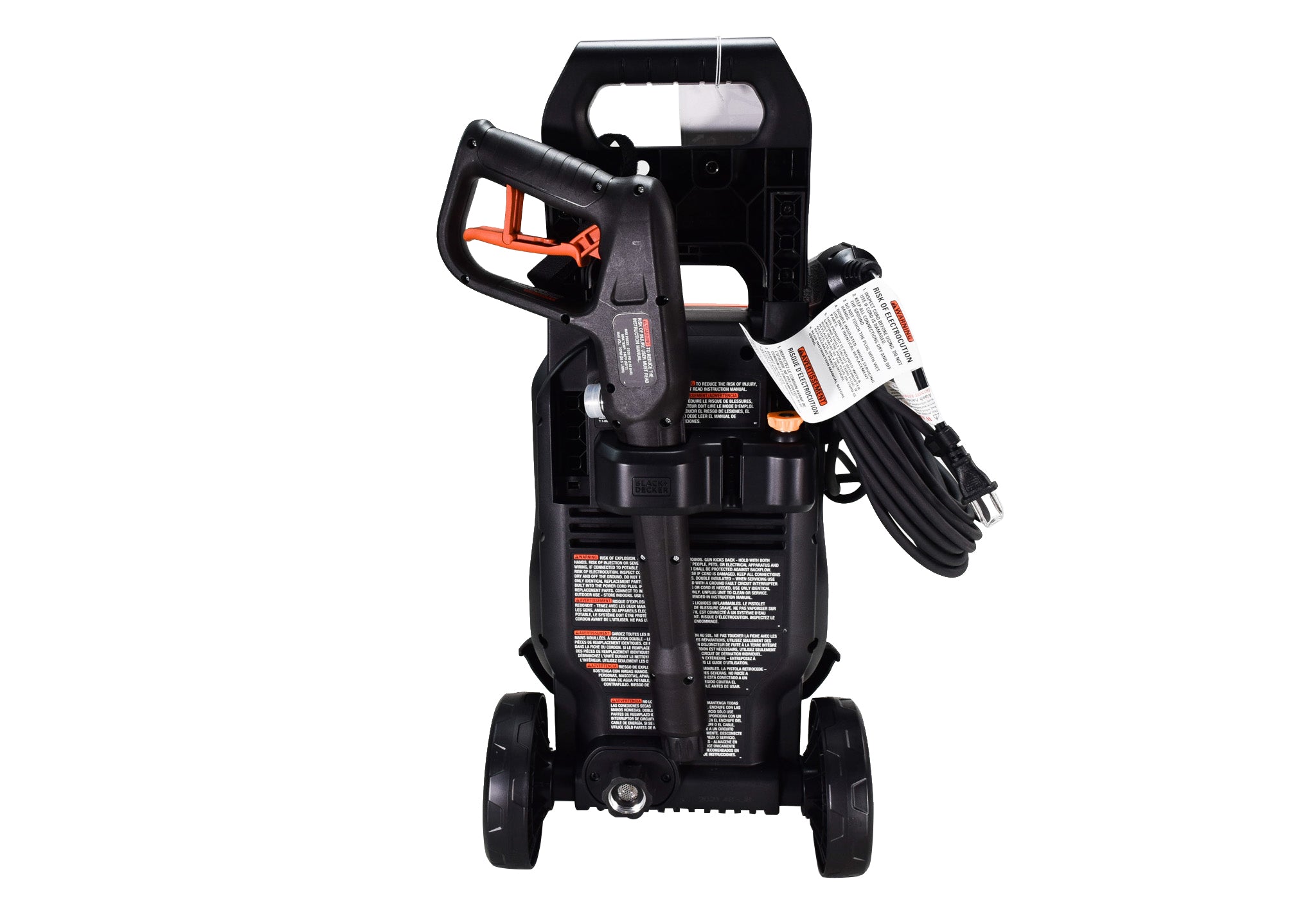 Black and Decker BEPW2000 2000 PSI 1.2 GPM Cold Water Electric Pressure Washer with Integrated Wand and Hose Storage