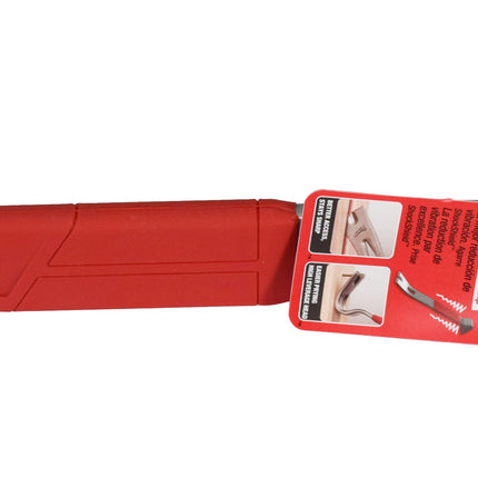 Milwaukee 15" Heavy-Duty Pry Bar with SHOCKSHIELD™ Vibration-Reducing Grip, High Leverage Shepard’s Hook Head, Beveled Edge Claws, Forged Steel Construction – Professional Hand Tool