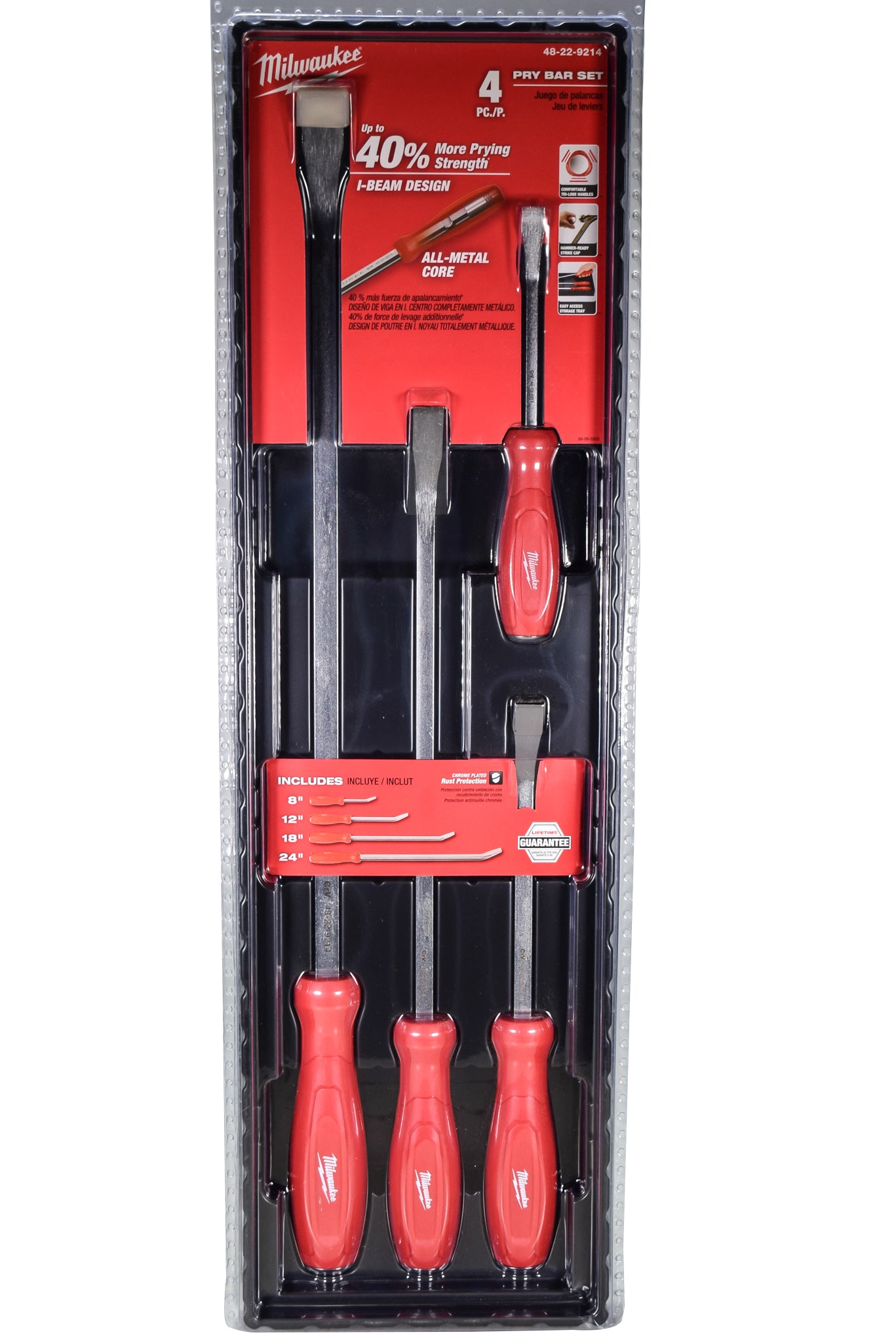 Milwaukee 48-22-9214 4 Piece Pry Bar Set