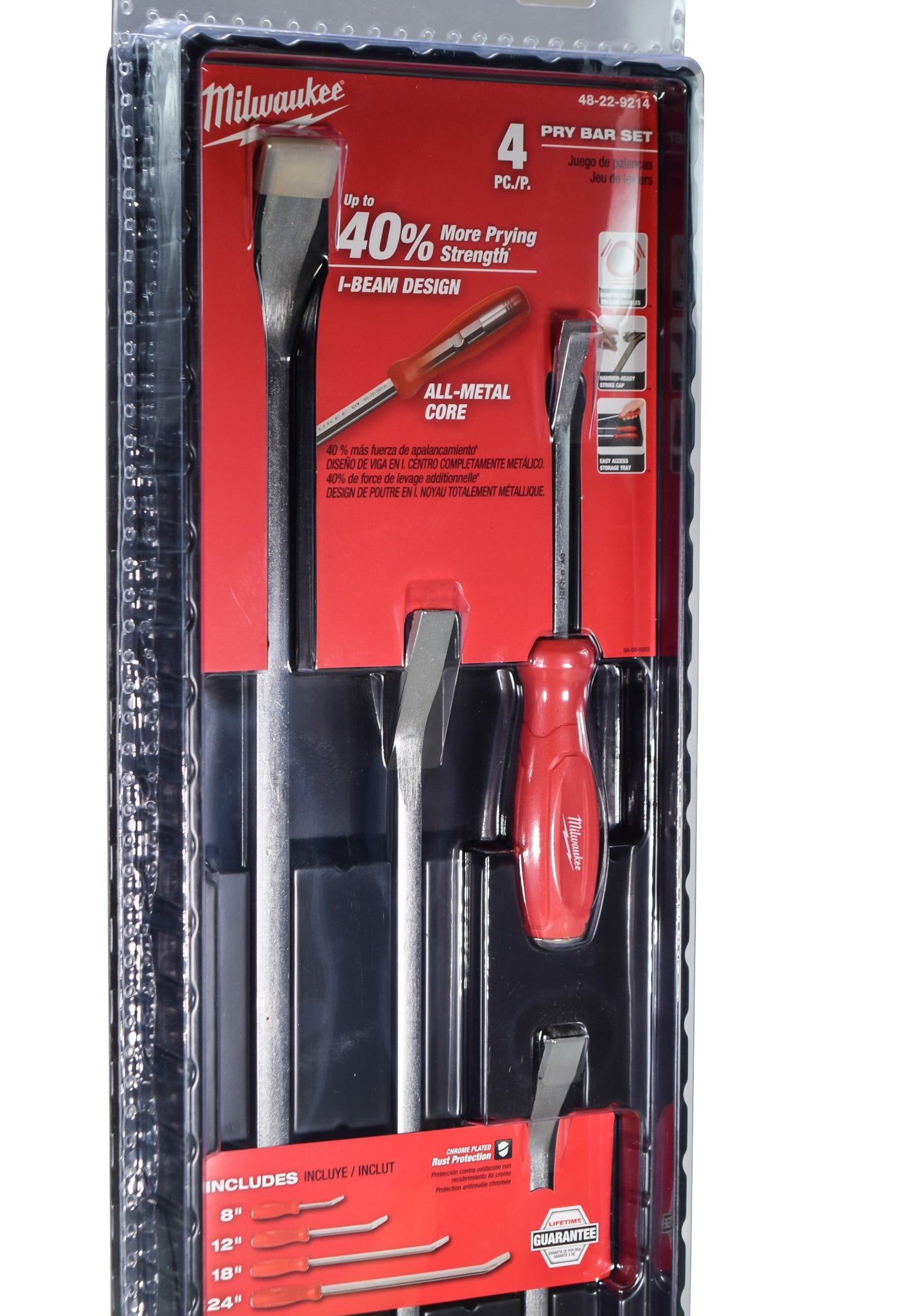 Milwaukee 48-22-9214 4 Piece Pry Bar Set