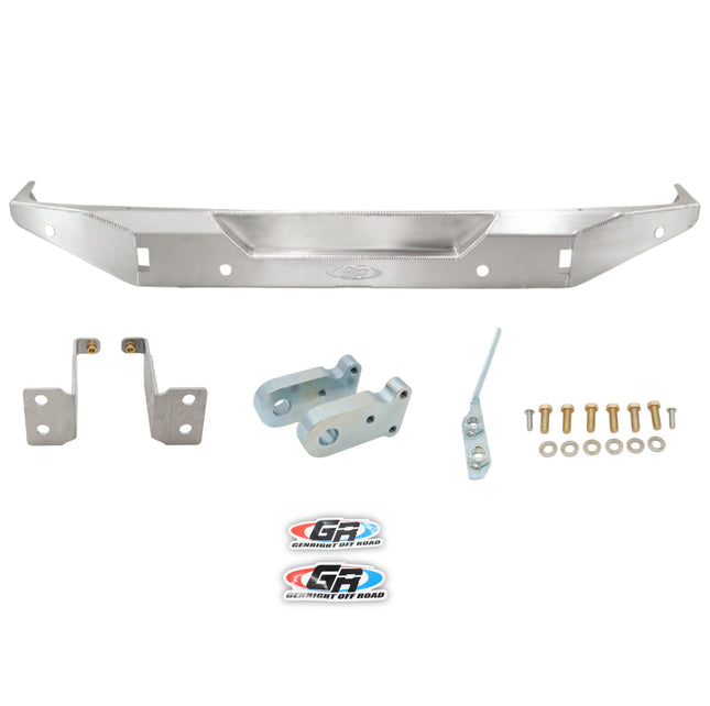 Gen-Right RBB-10220 Aluminum Rear Bumper for Jeep Wrangler JL / JLU - High Clearance with Tow Points, Factory Receiver Hitch Compatible, Bolt-On - Made in the USA