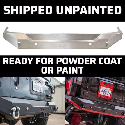 Gen-Right RBB-8220 Aluminum Rear Bumper for Jeep Wrangler JK & JKU - High Clearance, Direct Bolt-On, Lightweight - Made in the USA