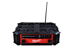 Milwaukee 2950-20 M18 Lithium-Ion Cordless PACKOUT Radio/Speaker w/ Built-In Charger