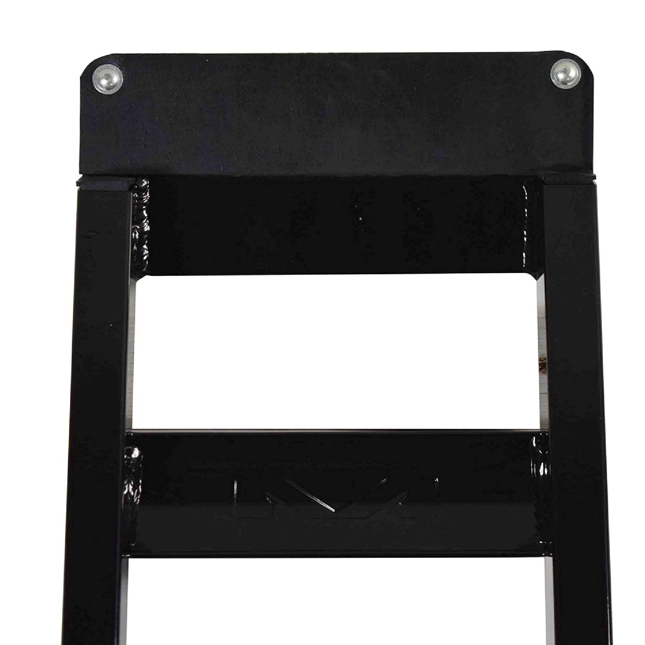 Matrix Concepts A8 8 ft Aluminum Ramp /Mass Depot Sticker Pack - Black | Folding 750 lb Loading Ramp for Motorcycle, ATV, UTV | 6061 Aircraft Aluminum | Rubber-Tipped, Arched Rungs & Safety Straps