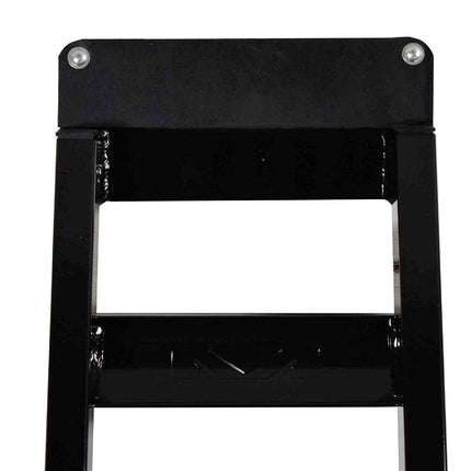 Matrix Concepts A8 8 ft Aluminum Ramp - Black | Folding 750 lb Loading Ramp for Motorcycle, ATV, UTV | 6061 Aircraft Aluminum | Rubber-Tipped, Arched Rungs & Safety Straps