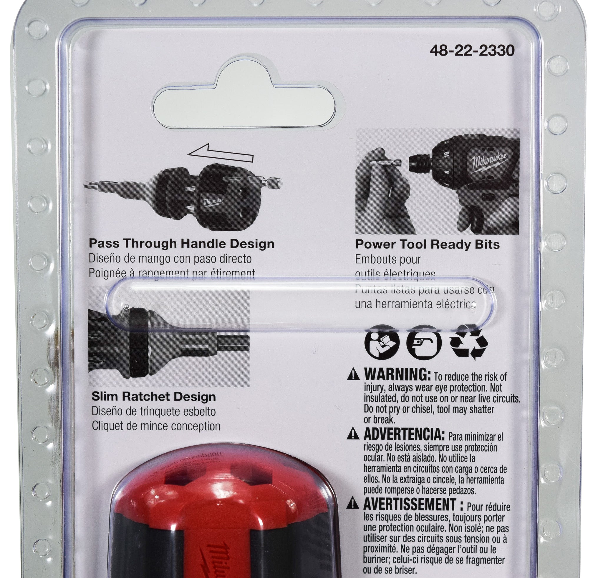 Milwaukee 48-22-2330 8-in-1 Compact Ratcheting Multi-Bit Screwdriver
