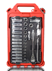 Milwaukee 48-22-9482 3/8 in. Drive Metric Ratchet and Socket Mechanics Tool Set with PACKOUT Case (32-Piece)