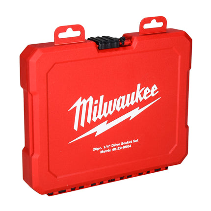 Milwaukee 48-22-9504 1/4" Drive 28pc Ratchet & Socket Set - Metric