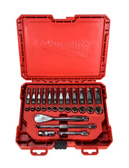 Milwaukee 48-22-9504 1/4" Drive 28pc Ratchet & Socket Set - Metric