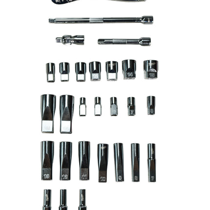 Milwaukee 48-22-9504 1/4" Drive 28pc Ratchet & Socket Set - Metric