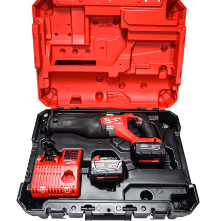 Milwaukee M18 FUEL 18-Volt Lithium-Ion Brushless Cordless Reciprocating Saw Kit W/two 5.0 Ah Batteries Charger & Hard Case 2821-22