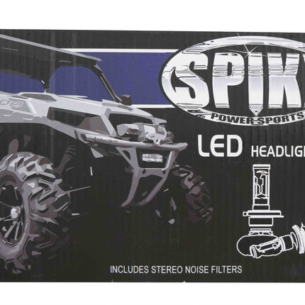 Spike Powersports 63-1293 LED Replacement Bulb Kit – High-Output Plug-and-Play LED Bulbs – Brighter White Light, Low Power Draw, Direct OEM Replacement for UTV, ATV & Off-Road Applications