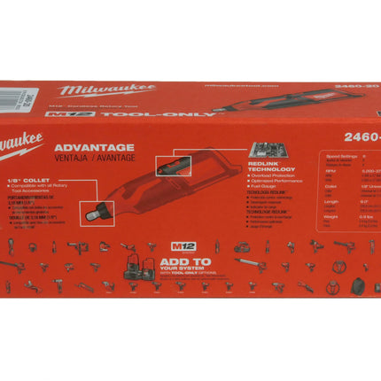 Milwaukee 2460-20 M12 12V Cordless Lithium-Ion Rotary Tool (Tool Only)