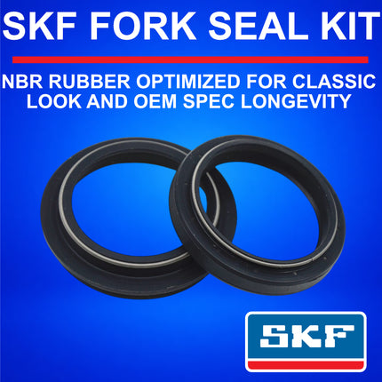 SKF KITB-45S Black Fork Seal Kit for Showa 45 mm Motorcycle Fork Suspension Black, Fits Showa 45 mm, Premium Replacement Oil Dust Seals, Dirt Bike MX Offroad Motorcycle Front Fork Rebuild Kit Item.
