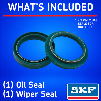 SKF KITG-37S Green Fork Seal Kit for Showa 37 mm Motorcycle Fork Suspension Green, Fits Showa 37 mm, Premium Replacement Oil Dust Seals, Dirt Bike MX Offroad Motorcycle Front Fork Rebuild Kit Item.