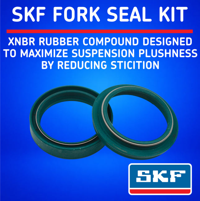 SKF KITG-45S Green Fork Seal Kit for Showa 45 mm Motorcycle Fork Suspension Green, Fits Showa 45 mm, Premium Replacement Oil Dust Seals, Dirt Bike MX Offroad Motorcycle Front Fork Rebuild Kit Item.