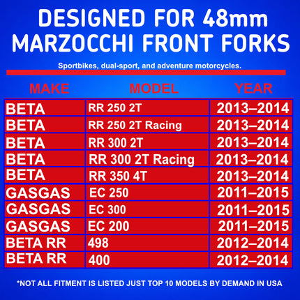 SKF KITG-48M Fork Seal Kit for Marzocchi 48 mm Motorcycle Fork Suspension Fits Marzocchi 48 mm, Premium Replacement Oil Dust Seals, Dirt Bike MX Offroad Motorcycle Front Fork Rebuild Kit Component.