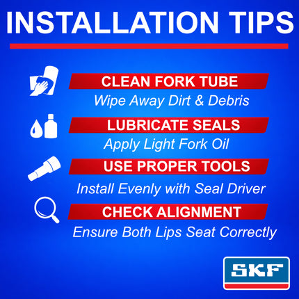 SKF KITG-48S Green Fork Seal Kit for Showa 48 mm Motorcycle Fork Suspension Green, Fits Showa 48 mm, Premium Replacement Oil Dust Seals, Dirt Bike MX Offroad Motorcycle Front Fork Rebuild Kit Item.