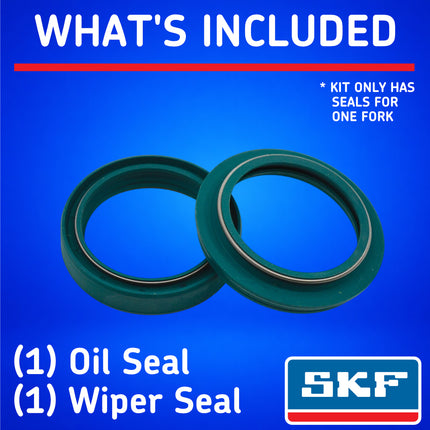 SKF KITG-50M-HD Fork Seal Kit for Marzocchi 50 mm - Fork Suspension Heavy-Duty Green, Fits Marzocchi 50 mm, Premium Replacement Oil Dust Seals, Dirt Bike MX Offroad Motorcycle Front Fork Rebuild.