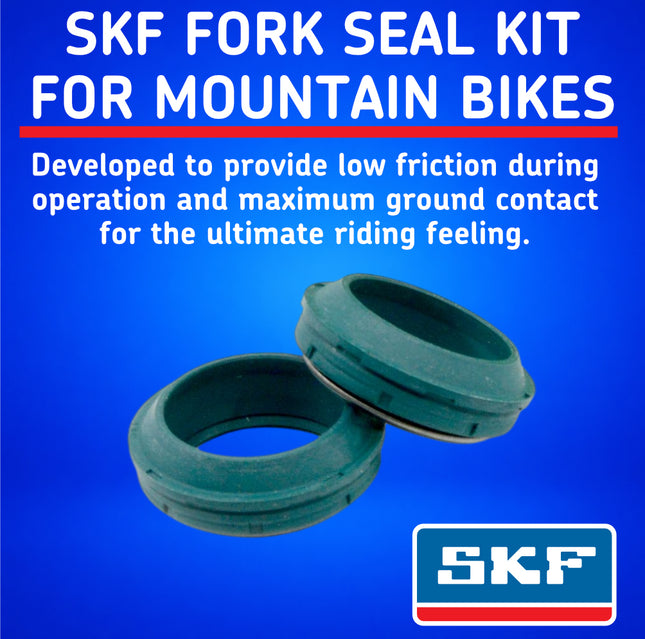 SKF MTB32DT Fork Seal Kit for DT Swiss 32 mm Motorcycle Fork Suspension Fits DT Swiss 32 mm, Premium Replacement Oil Seals, Wiper Kit, Mountain Bike MTB Cycling Front Fork Service Maintenance.