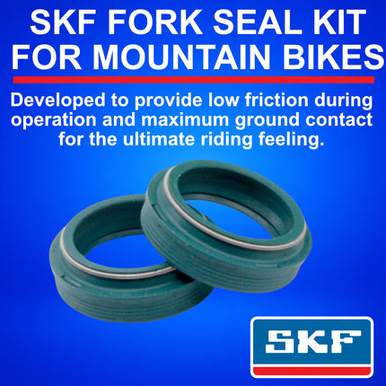 SKF MTB35R Fork Seal Kit, Fits RockShox 35 mm, Premium Replacement Oil Seals, Wiper Kit, Mountain Bike MTB Cycling Front Fork Service Maintenance.