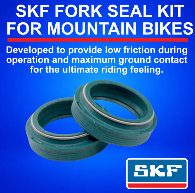 SKF MTB35R Fork Seal Kit, Fits RockShox 35 mm, Premium Replacement Oil Seals, Wiper Kit, Mountain Bike MTB Cycling Front Fork Service Maintenance.