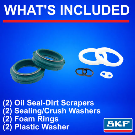 SKF MTB35RN Fork Seal Kit, Fits RockShox 35 mm, Premium Replacement Oil Seals, Wiper Kit, Mountain Bike MTB Cycling Front Fork Overhaul.
