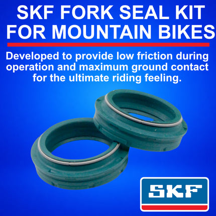SKF MTB36FN Fork Seal Kit for Fox 36mm Mountain Bike Suspension 15-26 Fits Fox 36 mm (Model Years 2015-2026), Premium Low Friction Oil Seals, Wiper Kit, Mountain Bike MTB Cycling Front Fork.