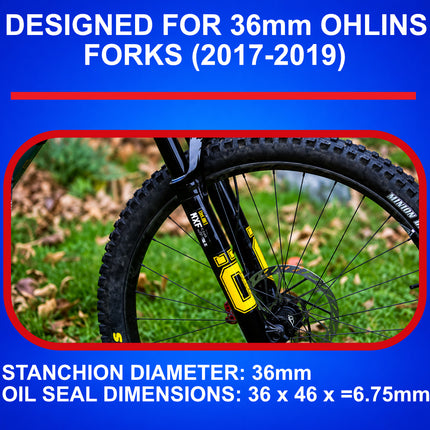 SKF MTB36OHL Fork Seal Kit for Ohlins 36mm Mountain Bike Suspension Fits