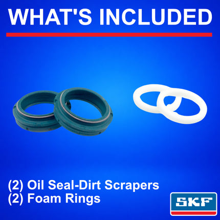 SKF MTB37MU Fork Seal Kit for Manitou 37mm Mountain Bike Suspension Fits Manitou 37 mm, Premium Replacement Oil Seals, Wiper Kit, Mountain Bike MTB Cycling Front Fork Service Maintenance.