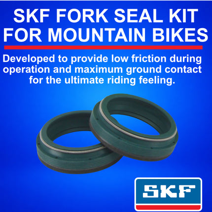 SKF MTB38FN Fork Seal Kit for Fox 38mm Mountain Bike Suspension Fits Fox 38 mm, Premium Replacement Oil Seals, Wiper Kit, Mountain Bike MTB Cycling Front Fork Service Maintenance Items.