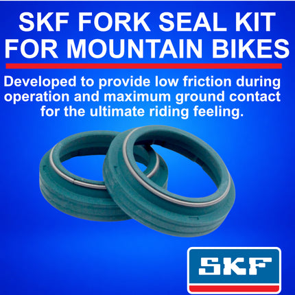 SKF MTB38M Fork Seal Kit for Marzocchi 38mm Mountain Bike Suspension Fits Marzocchi 38 mm, Premium Replacement Oil Seals, Wiper Kit, Mountain Bike MTB Cycling Front Fork Service Maintenance.