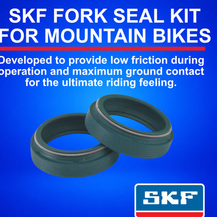 SKF MTB38RN Fork Seal Kit for Rockshox 38mm Mountain Bike Suspension Fits RockShox 38 mm, Premium Replacement Oil Seals, Wiper Kit, Mountain Bike MTB Cycling Front Fork Service Maintenance.