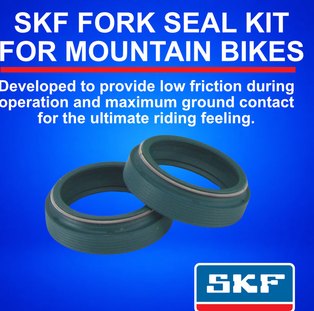 SKF MTB38RN Fork Seal Kit for Rockshox 38mm Mountain Bike Suspension Fits RockShox 38 mm, Premium Replacement Oil Seals, Wiper Kit, Mountain Bike MTB Cycling Front Fork Service Maintenance.