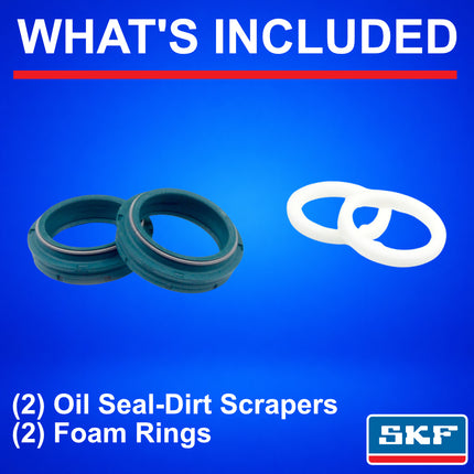 SKF MTB38SU Fork Seal Kit for SR Suntour 38mm Mountain Bike Suspension Fits SR Suntour 38 mm, Premium Replacement Oil Seals, Wiper Kit, Mountain Bike MTB Cycling Front Fork Service Overhaul.