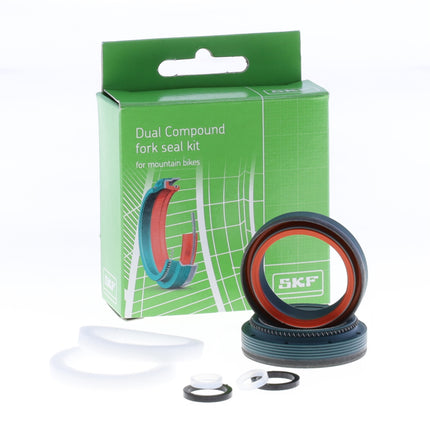 SKF MTBDUAL-35RN Dual Compound Fork Seal Kit, Rockshox 35 mm Dual-Compound Design, Fits RockShox 35 mm, Ultimate Sealing Power, Low Friction Oil Seals, Mountain Bike MTB Cycling Fork.