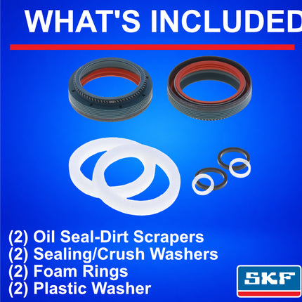 SKF MTBDUAL-35RN Dual Compound Fork Seal Kit, Rockshox 35 mm Dual-Compound Design, Fits RockShox 35 mm, Ultimate Sealing Power, Low Friction Oil Seals, Mountain Bike MTB Cycling Fork.
