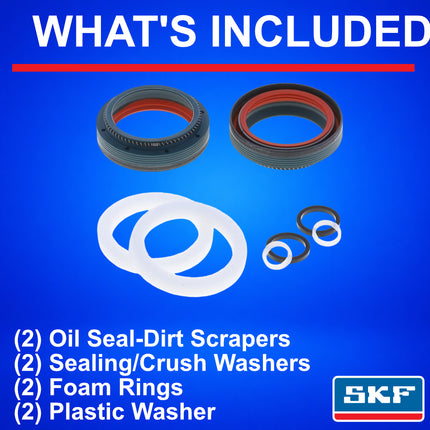 SKF MTBDUAL-36FN Dual Compound Seal Kit for Fox 36mm Mountain Bike Dual-Compound Design, Fits Fox 36 mm, Ultimate Sealing Power, Low Friction Oil Seals, Mountain Bike MTB Cycling Fork.