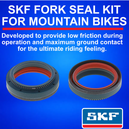 SKF MTBDUAL-38FRN Dual Compound Seal for Fox Rockshox 38mm MTB Bike Dual-Compound, Fits Fox and RockShox 38 mm, Premium Performance Protection Oil Seals, Mountain Bike MTB Cycling Fork Kit.