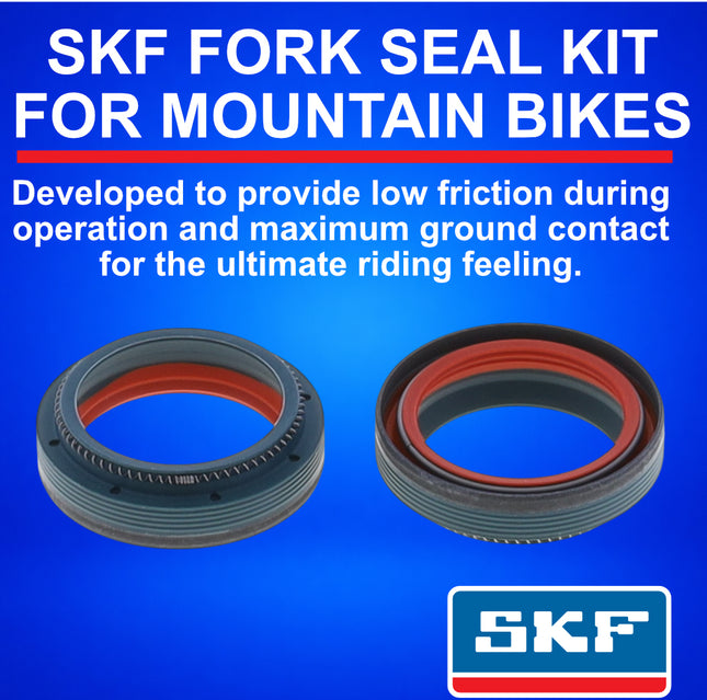 SKF MTBDUAL-38FRN Dual Compound Seal for Fox Rockshox 38mm MTB Bike Dual-Compound, Fits Fox and RockShox 38 mm, Premium Performance Protection Oil Seals, Mountain Bike MTB Cycling Fork Kit.