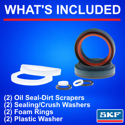 SKF MTBDUAL-40FN Dual Compound Seal Kit for Fox 40mm Mountain Bike Dual-Compound Design, Fits Fox 40 mm, Ultimate Sealing Power, Low Friction Oil Seals, Mountain Bike MTB Cycling Fork.