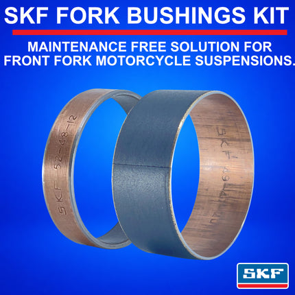 SKF Fork Bushing Kit Marzocchia 45mm PTFE Composite, Maintenance Free Inner Outer for Motorcycle Suspension, Heat Dissipation and Bonding, High-Strength Steel Backing (VKWA-MAR45-A)