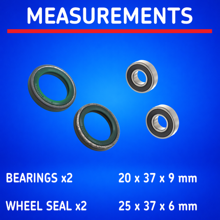 SKF Front Wheel Seals and Bearings Kit for Honda & KTM Models (VKWB-F-20-F), High Performance Wheel Seals and Bearings, Low Friction Superior Contamination Protection (Bearings Included)