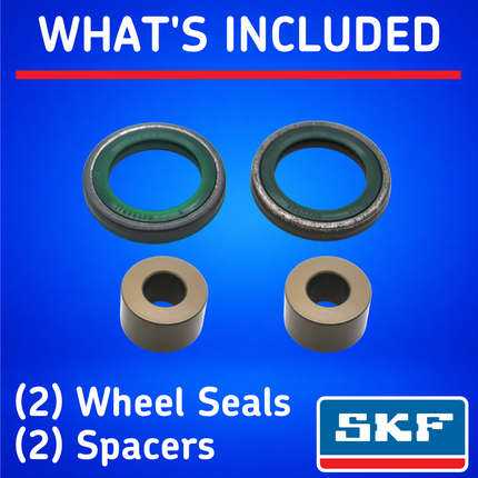 SKF Front Wheel Seals and Spacers Kit for Honda Models (VKWB-F-20-HDS-B), High Performance Seals and Spacers, Low Friction Superior Contamination Protection (Bearings Not Included)