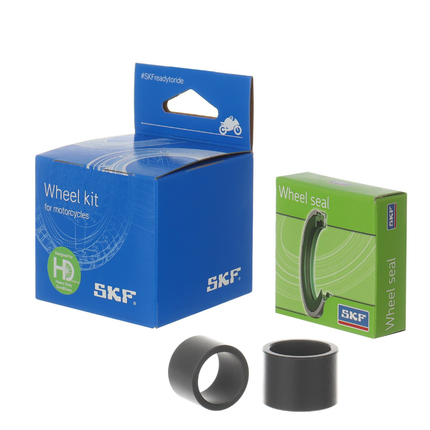 SKF Front Wheel Seals + Spacers Kit for Suzuki RM125/250 (VKWB-F-20-HDS-D), High Performance Seals and Spacers, Low Friction Superior Contamination Protection (Bearings Not Included)