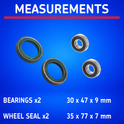 SKF Front Wheel Seals and Bearings Kit for Honda & KTM Models (VKWB-F-30-A), High Performance Wheel Seals and Bearings, Low Friction Superior Contamination Protection (Bearings Included)