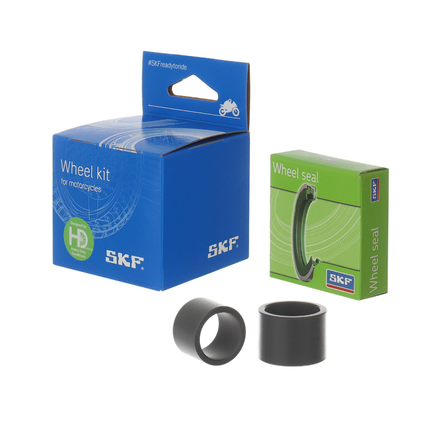 SKF Rear Wheel Seals + Spacers Kit for Kawasaki KX 65 (VKWB-F-12-HD-C), High Performance Seals and Spacers, Low Friction Superior Contamination Protection (Bearings Not Included)