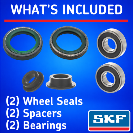 SKF Rear Wheel Seals and Spacers Kit for Honda Cr 85 R (VKWB-R-15-HD-A), High Performance Wheel Seals and Bearings, Low Friction Superior Contamination Protection (Bearings Included)